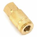 Forney Aro Style Coupler, 1/4 in x 1/4 in FNPT 75318